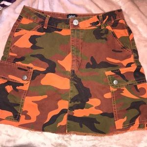 Camo Jean skirt